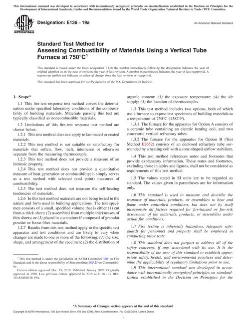 ASTM E136-19a ASTM E136-19a pdf