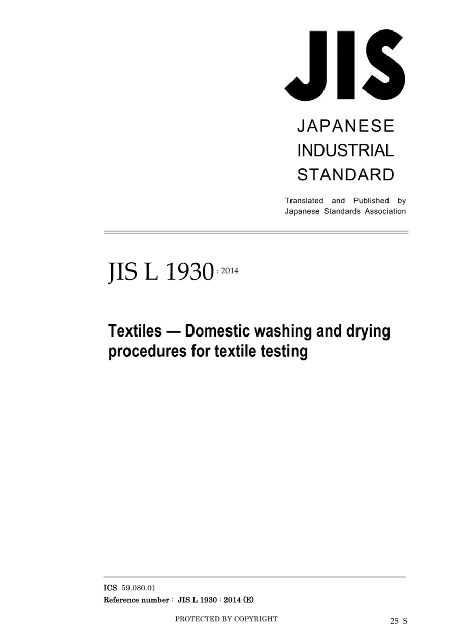 JIS L 1930:2014 pdf