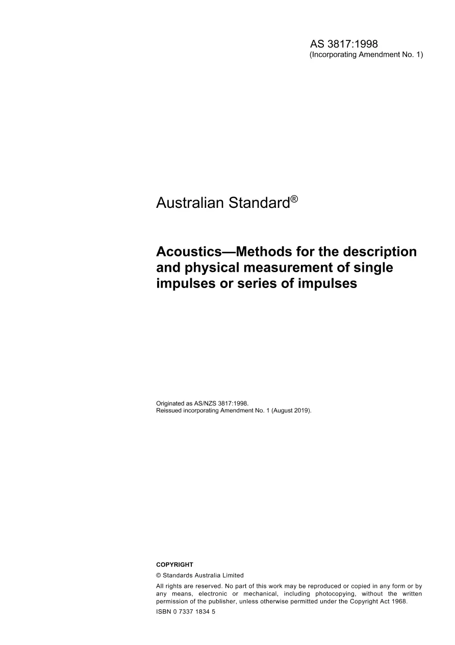 AS 3817:1998 AS 3817:1998 pdf