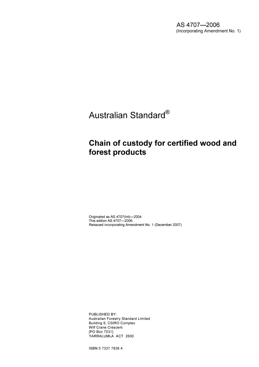 AS 4707-2006 AS 4707-2006 pdf