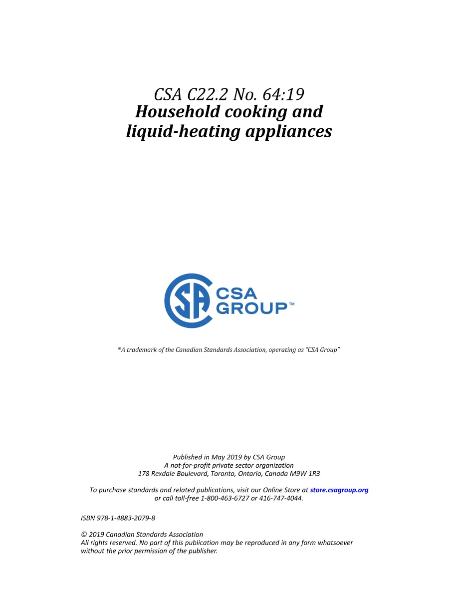 CSA C22.2 NO. 64:19 CSA C22.2 NO. 64:19 pdf