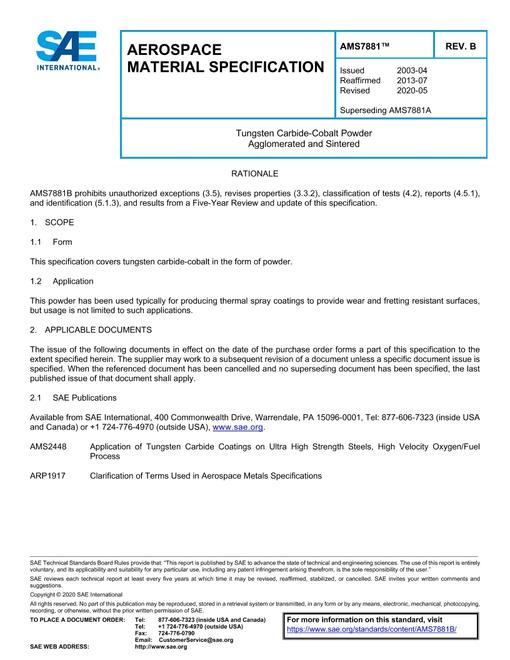 SAE AMS7881B pdf