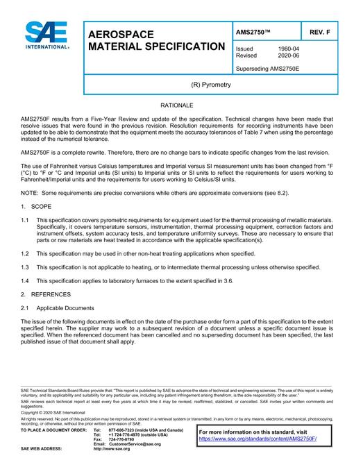 SAE AMS2750F SAE AMS2750F pdf