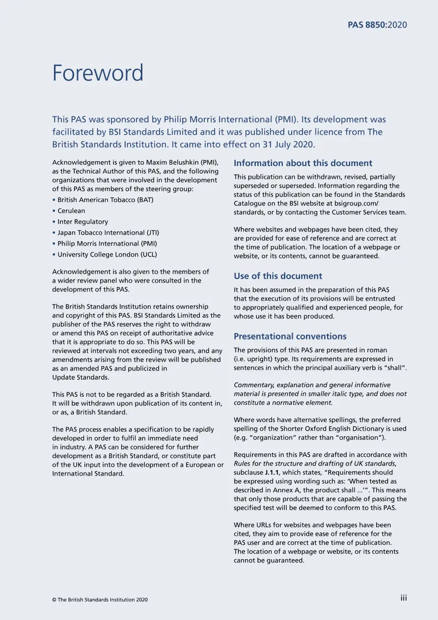 BS PAS 8850:2020 BS PAS 8850:2020 pdf