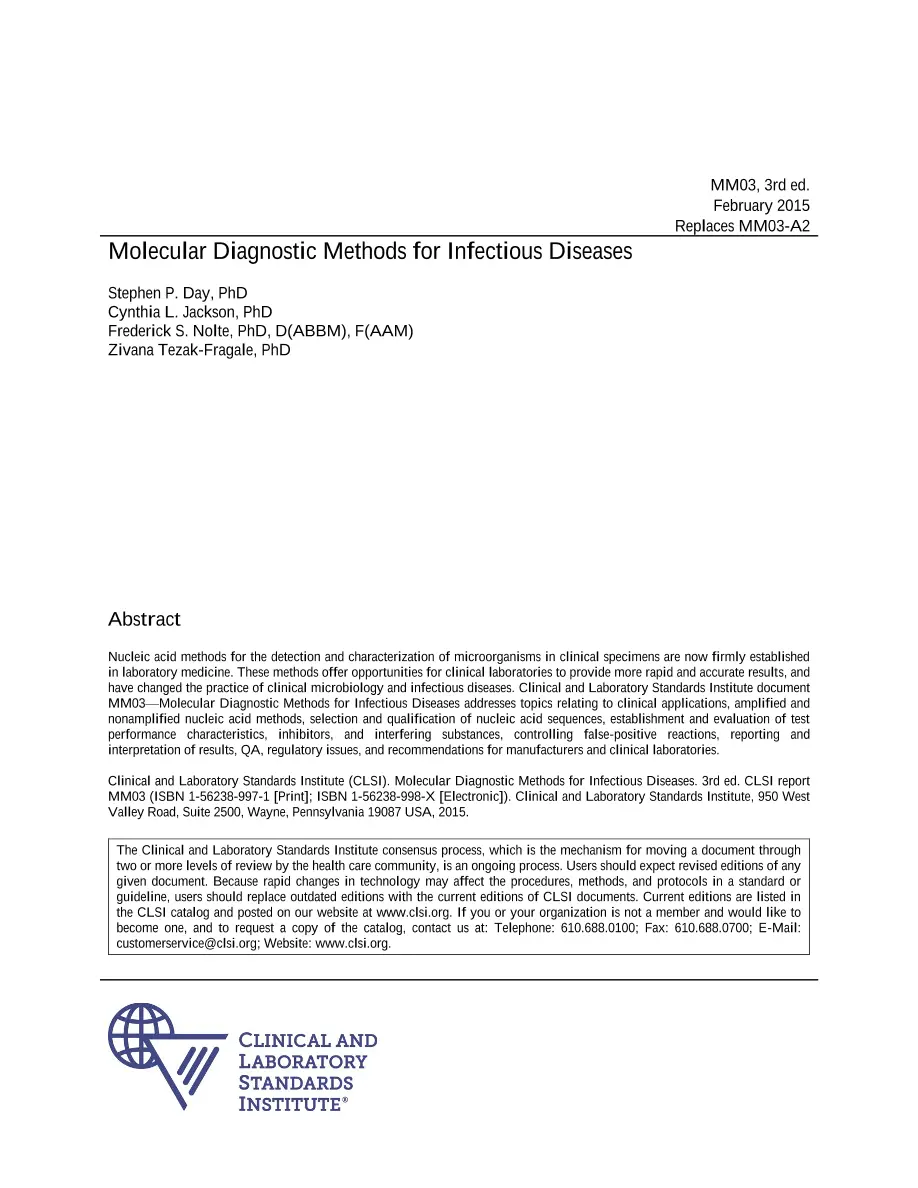 CLSI MM03-Ed3 CLSI MM03-Ed3 pdf