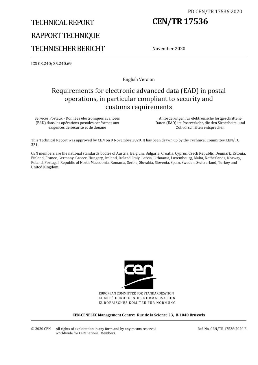 BS PD CEN/TR 17536:2020 BS PD CEN/TR 17536:2020 pdf
