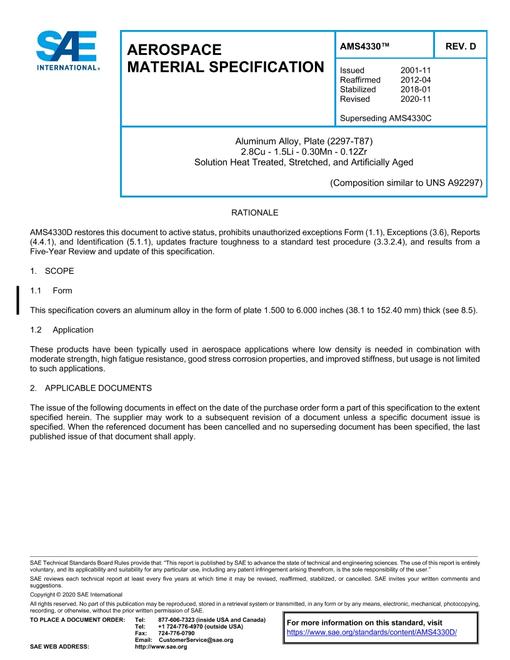 SAE AMS4330D SAE AMS4330D pdf