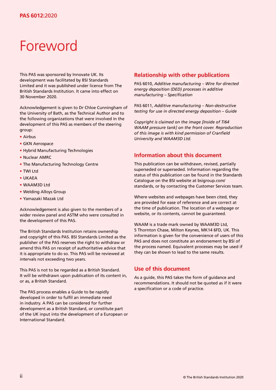 BS PAS 6012:2020 BS PAS 6012:2020 pdf