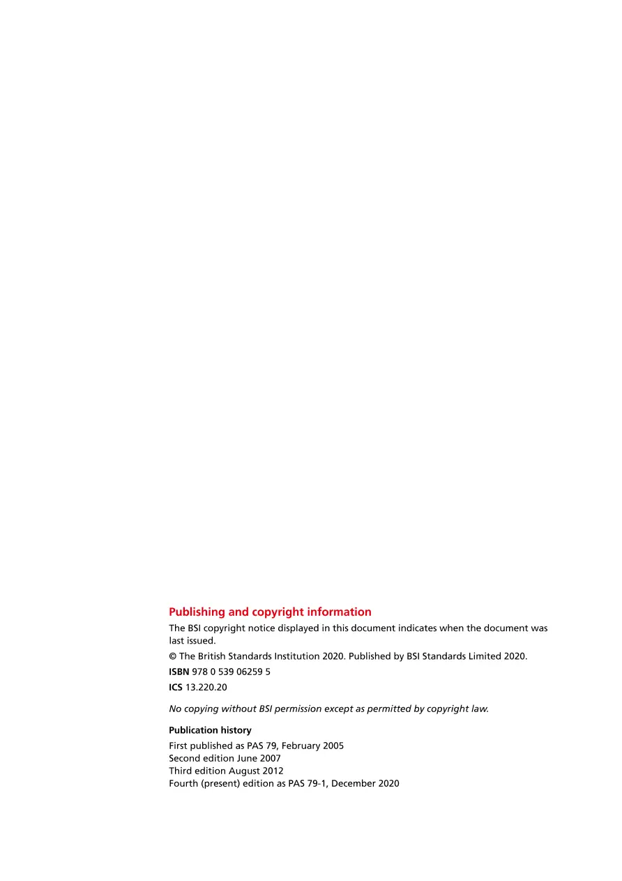 BS PAS 79-1:2020 BS PAS 79-1:2020 pdf
