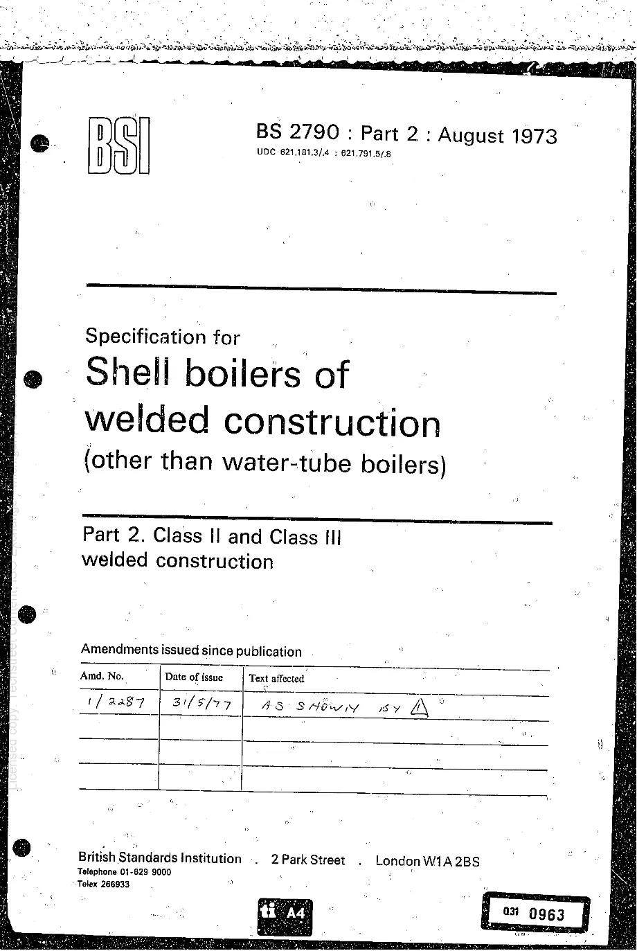 BS 2790-2:1973 BS 2790-2:1973 pdf