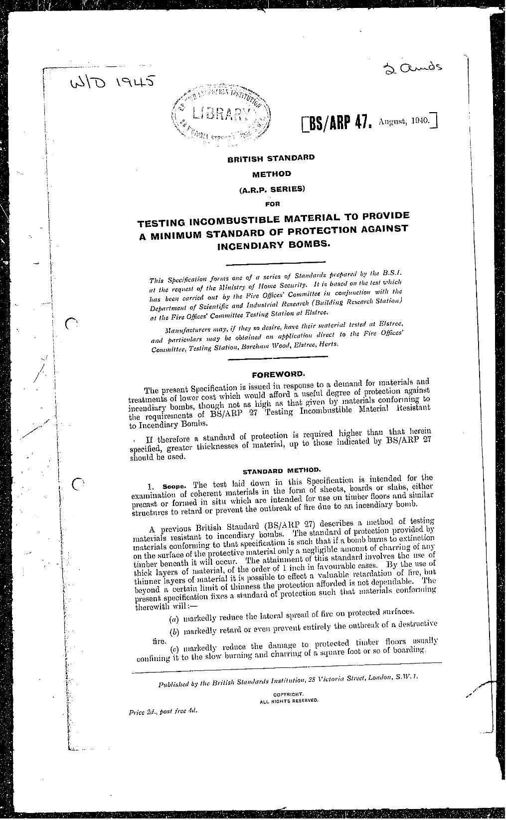 BS +ARP 47:1940 BS +ARP 47:1940 pdf