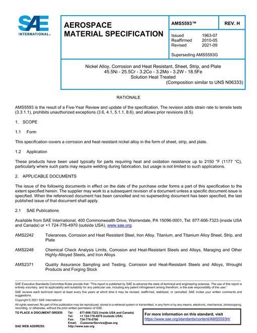 SAE AMS5593H SAE AMS5593H pdf