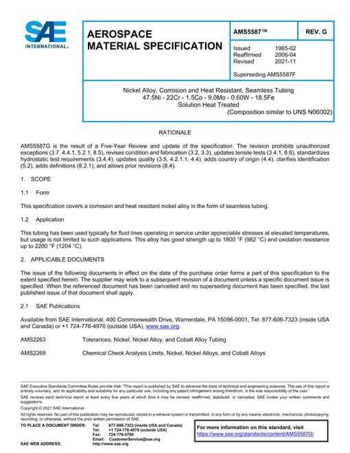 SAE AMS5587G SAE AMS5587G pdf