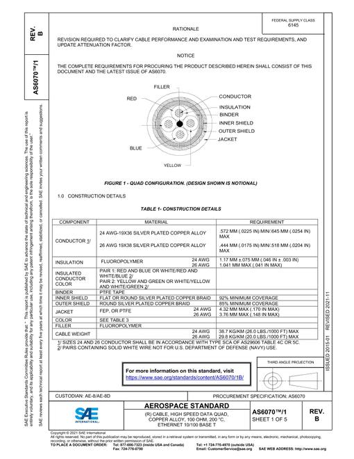 SAE AS6070/1B pdf