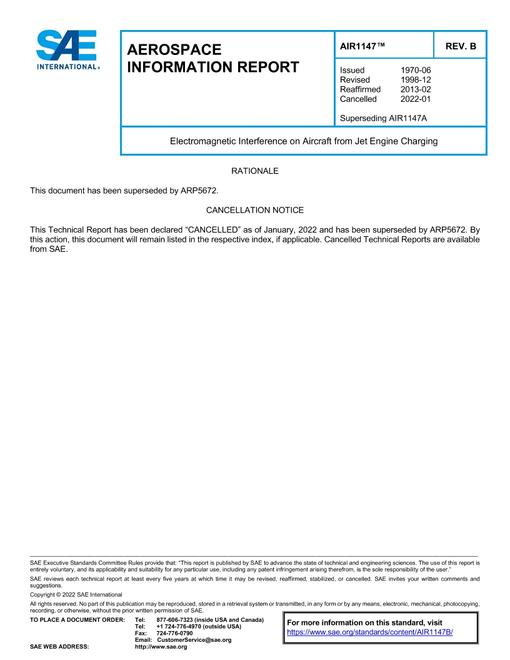 SAE AIR1147B SAE AIR1147B pdf