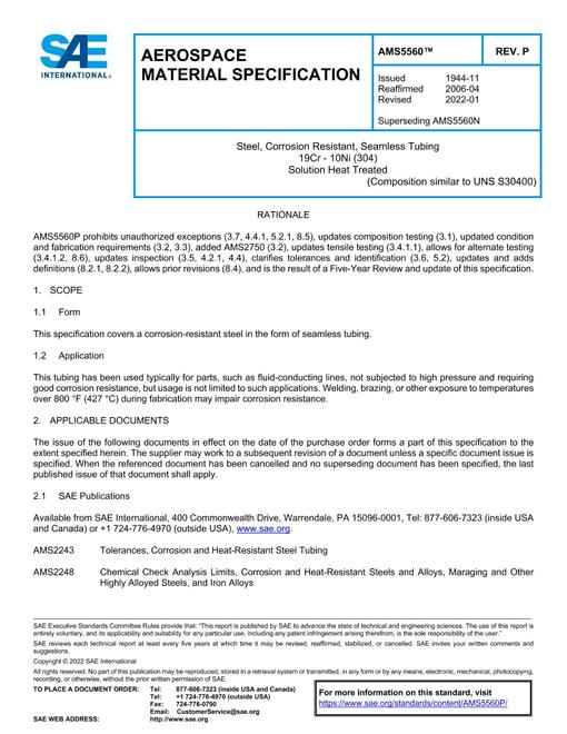 SAE AMS5560P pdf
