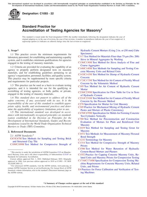 ASTM C1093-22 ASTM C1093-22 pdf