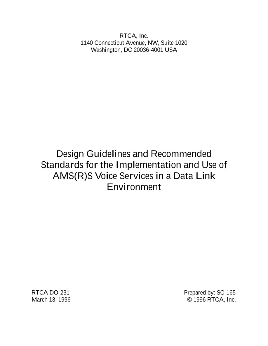 RTCA DO-231 pdf