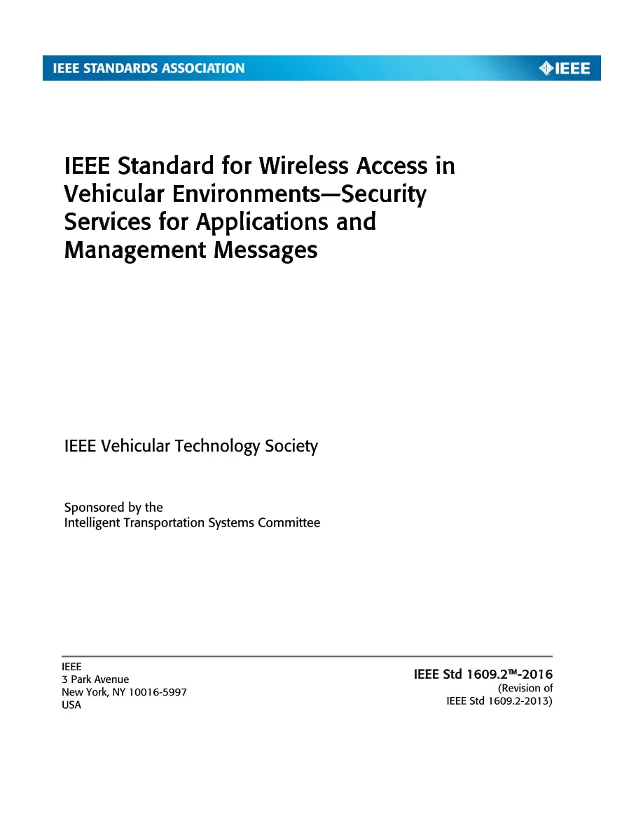 IEEE 1609.2-2016 IEEE 1609.2-2016 pdf