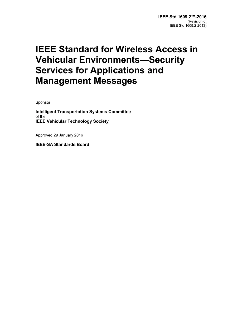 IEEE 1609.2-2016 IEEE 1609.2-2016 pdf