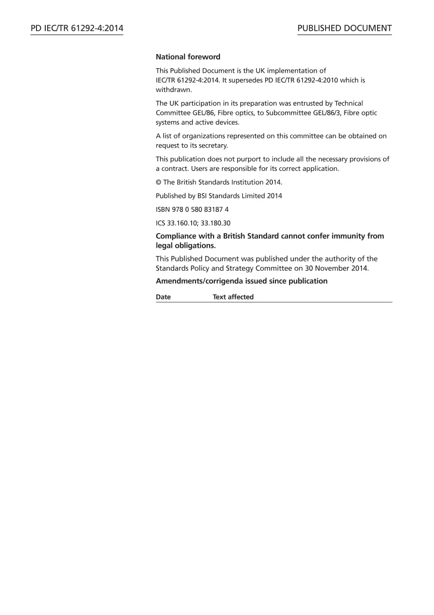 BS PD IEC/TR 61292-4:2014 BS PD IEC/TR 61292-4:2014 pdf