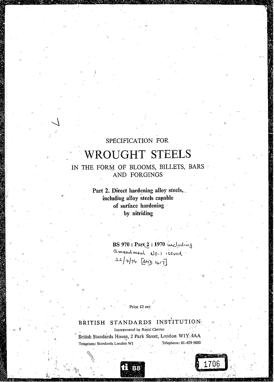 BS 970-2:1970 BS 970-2:1970 pdf