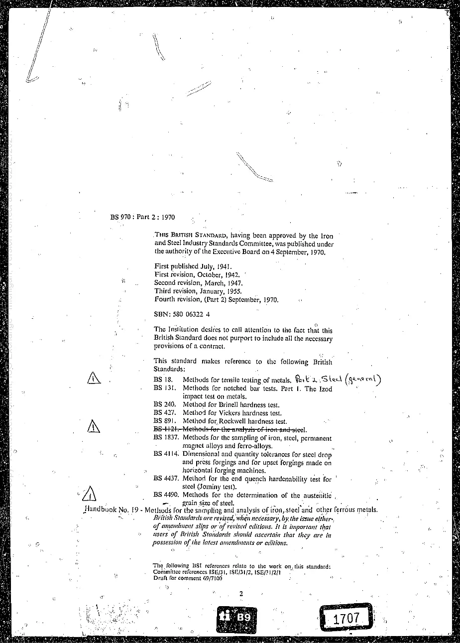 BS 970-2:1970 BS 970-2:1970 pdf