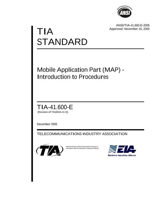 TIA ANSI/TIA-41.600-E TIA ANSI/TIA-41.600-E pdf