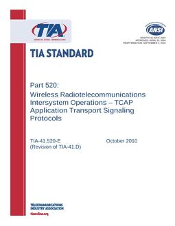 TIA ANSI/TIA-41.520-E pdf