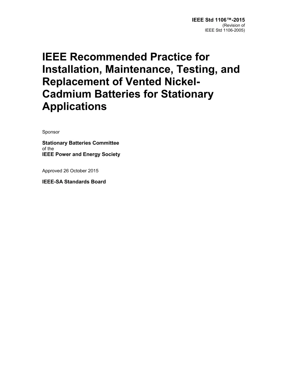 IEEE 1106-2015 IEEE 1106-2015 pdf