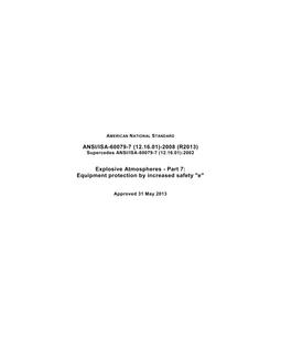 ISA 60079-7 ISA 60079-7 pdf