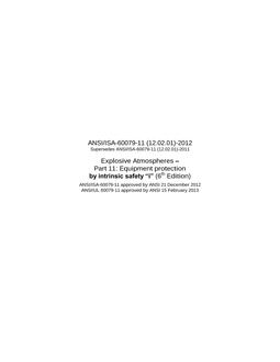 ISA 60079-11 ISA 60079-11 pdf
