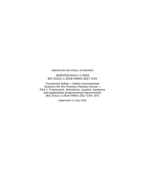 ISA 61511-1 ISA 61511-1 pdf
