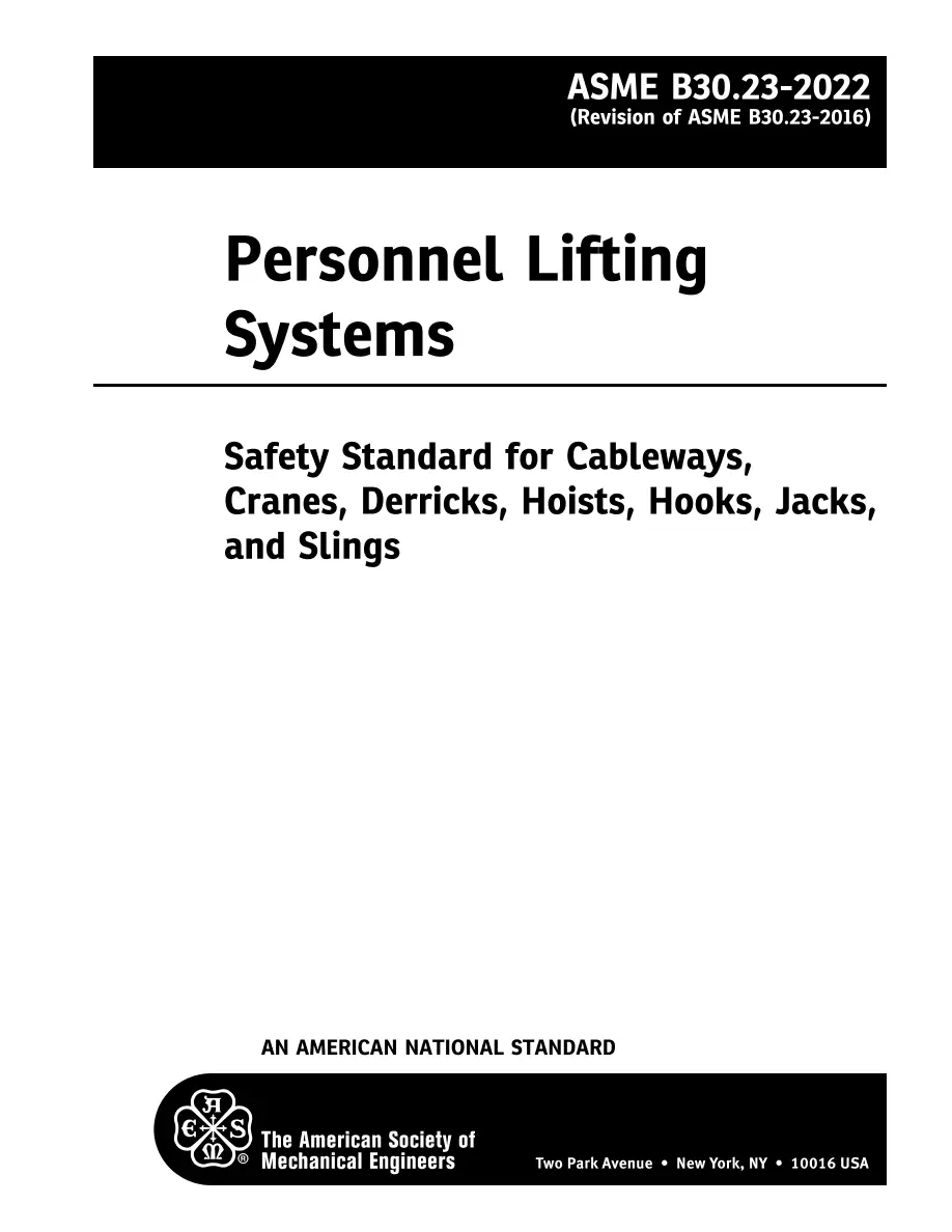 ASME B30.23-2022 ASME B30.23-2022 pdf