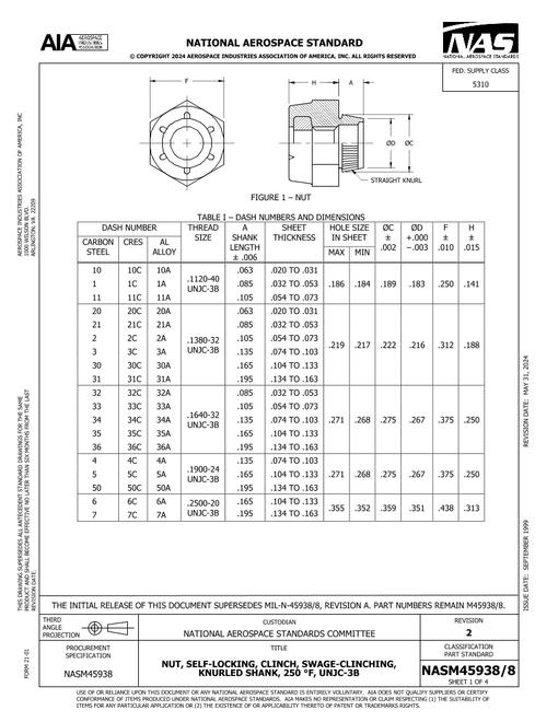 AIA NASM45938/8 AIA NASM45938/8 pdf