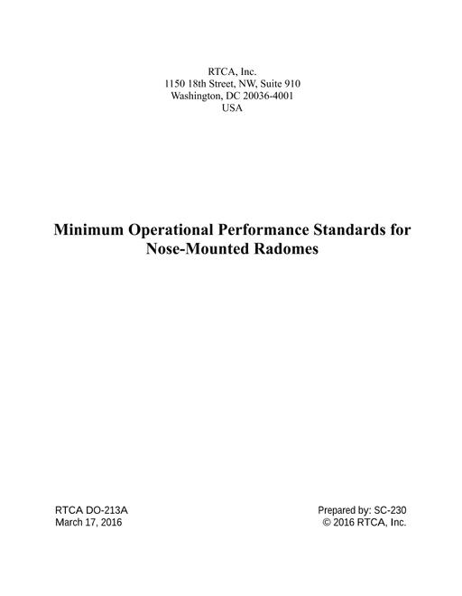 RTCA DO-213A pdf
