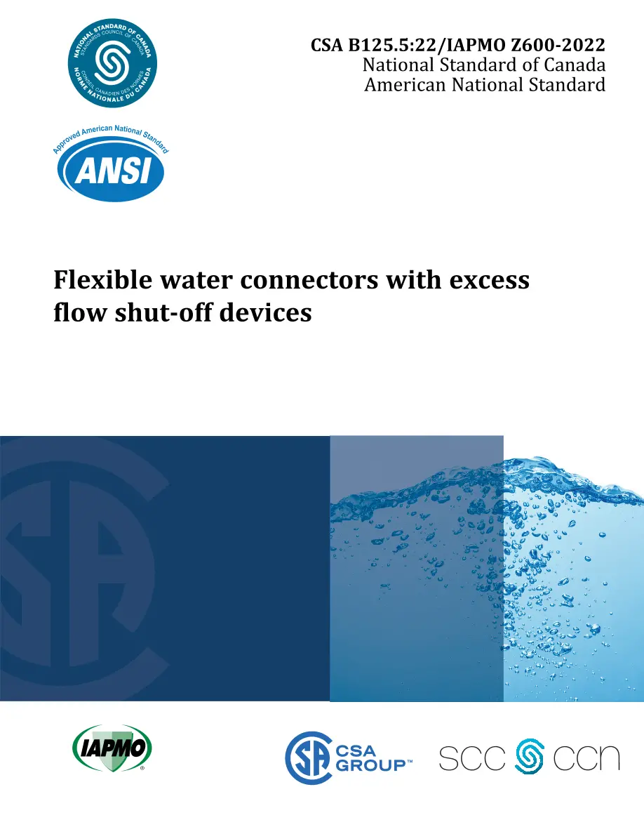 CSA B125.5:22/IAPMO Z600-2022 CSA B125.5:22/IAPMO Z600-2022 pdf