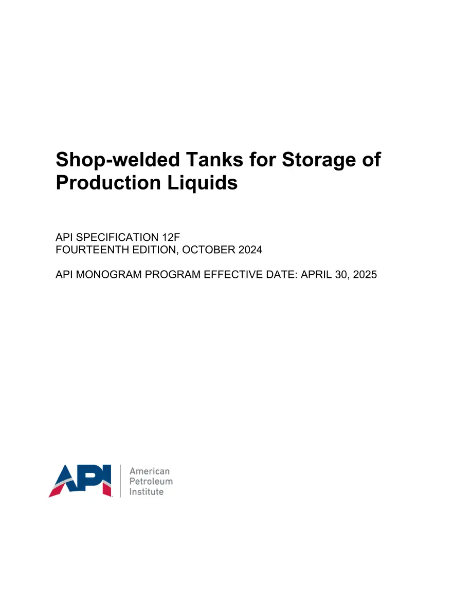 API Spec 12F API Spec 12F pdf