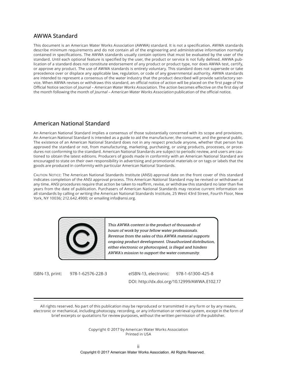 AWWA E102-17 AWWA E102-17 pdf