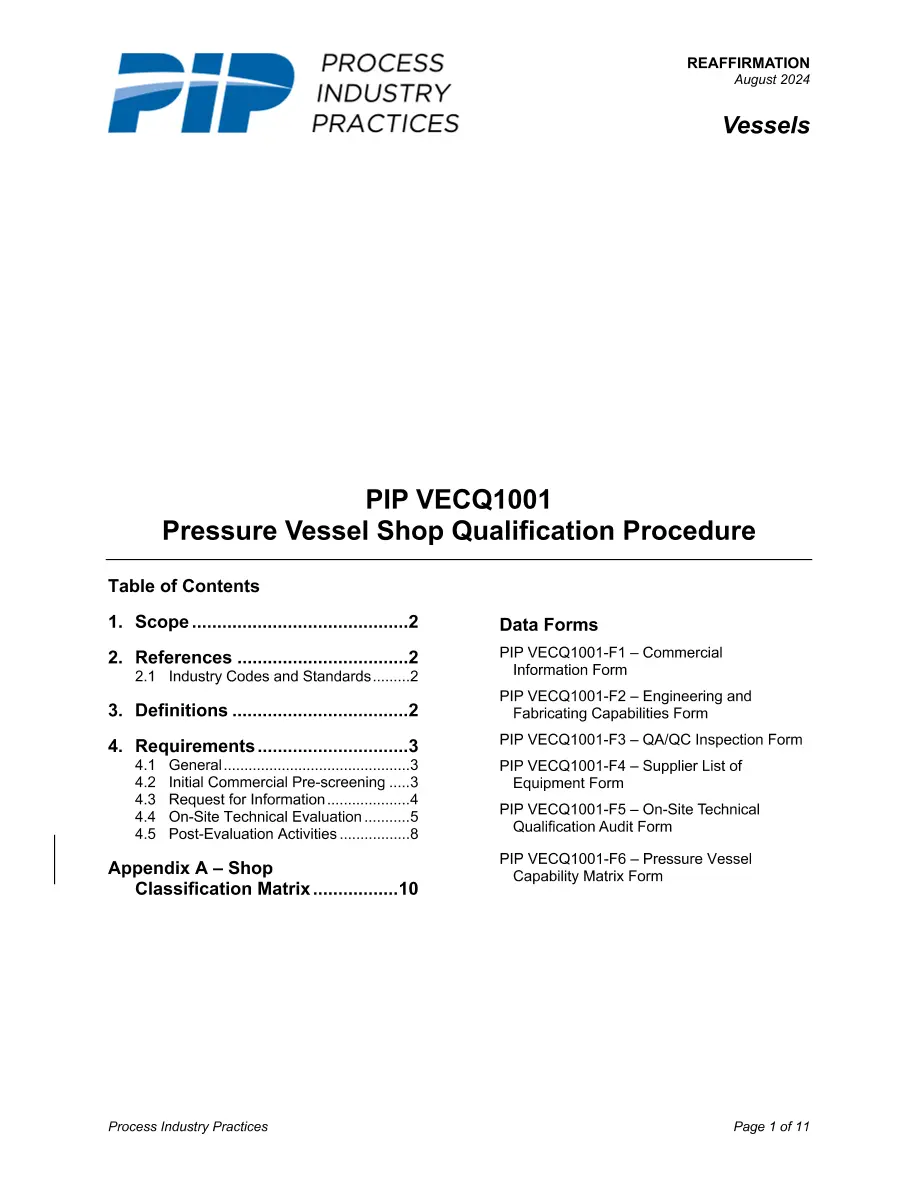 PIP VECQ1001 pdf