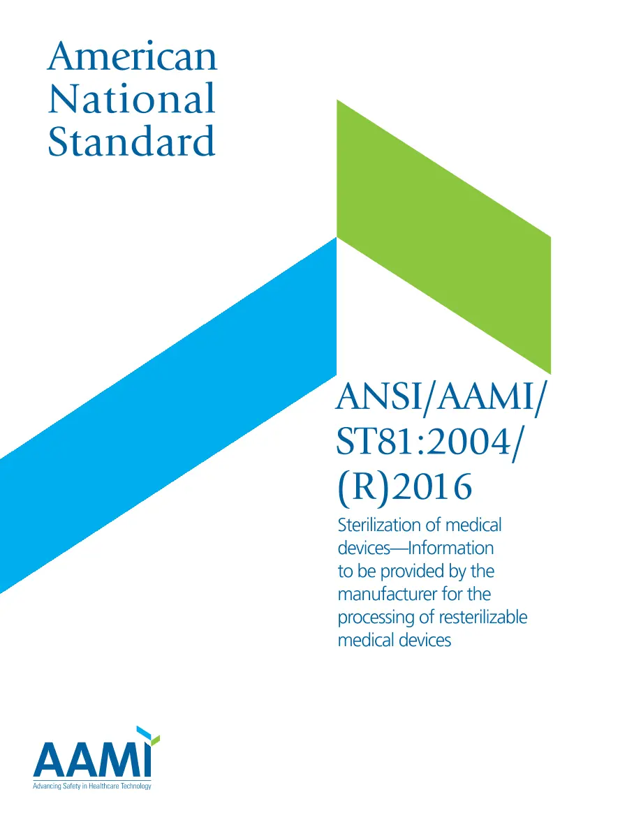 AAMI ST81:2004/(R)2016 AAMI ST81:2004/(R)2016 pdf