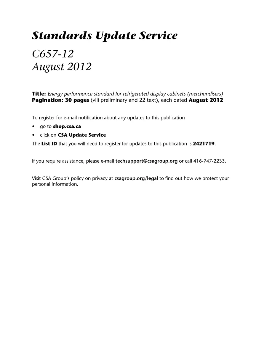 CSA C657-12 CSA C657-12 pdf