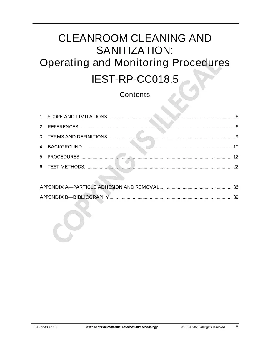 IEST RP-CC018.5 IEST RP-CC018.5 pdf