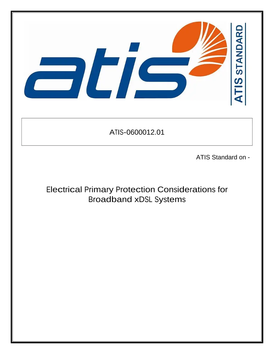 ATIS 0600012.01 ATIS 0600012.01 pdf
