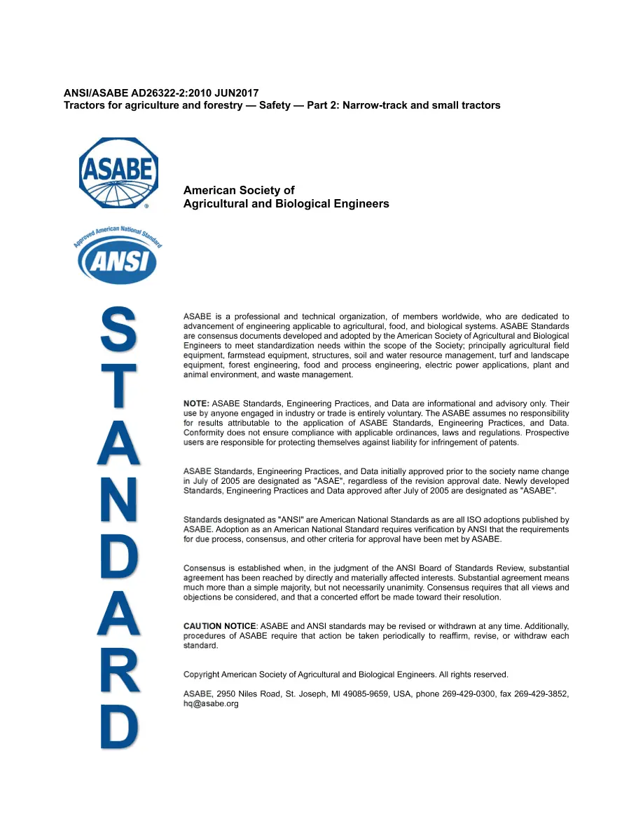 ASAE/ASABE AD26322-2:2010 (R2022) ASAE/ASABE AD26322-2:2010 (R2022) pdf
