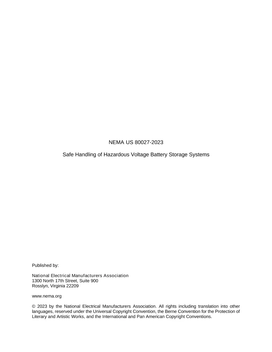 NEMA US 80027-2023 NEMA US 80027-2023 pdf