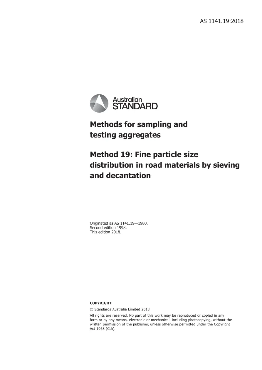 AS 1141.19:2018 AS 1141.19:2018 pdf
