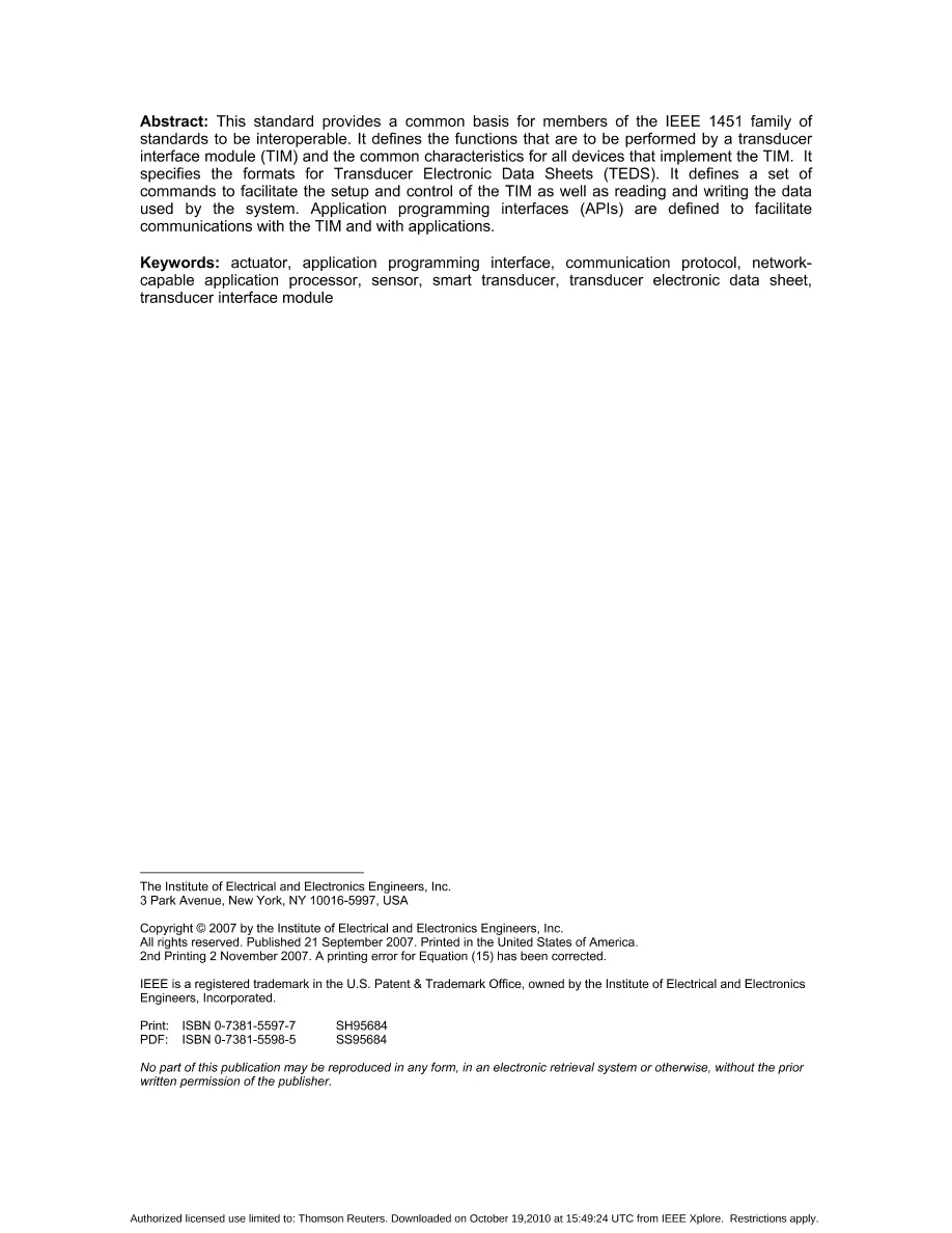 IEEE 1451.0-2007 IEEE 1451.0-2007 pdf