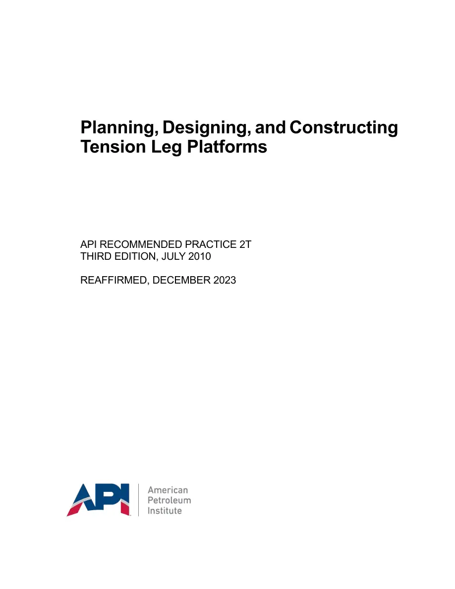 API RP 2T (R2023) API RP 2T (R2023) pdf
