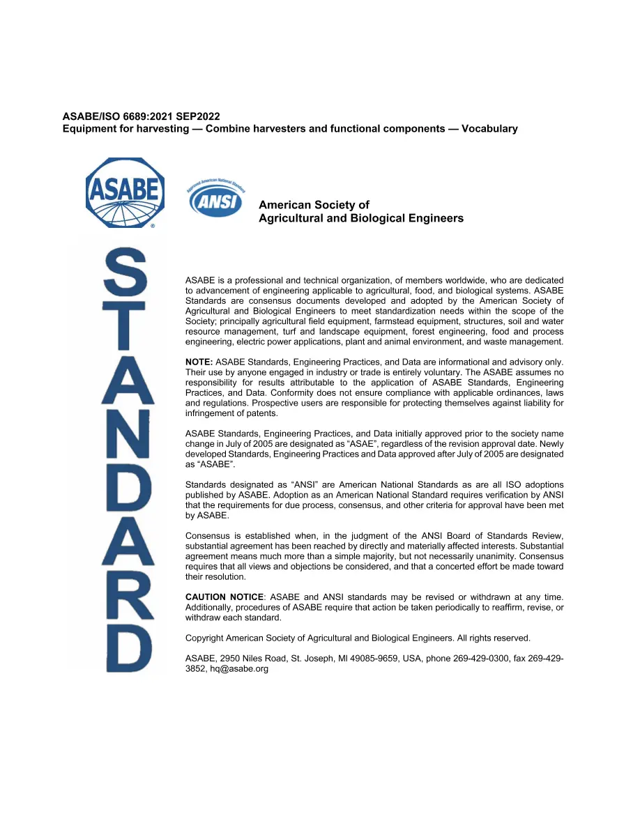 ASAE/ASABE ISO 6689:2021 pdf